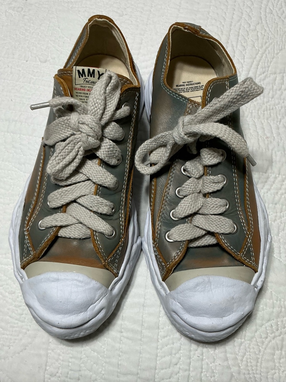 Maison Mihara Yasuhiro Hank OG Sole Leather Low Top Multi-Color Size 44